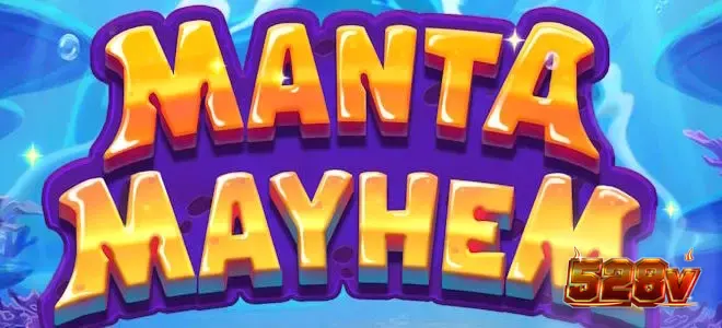 Cena subaquática colorida com criaturas marinhas em Manta Mayhem