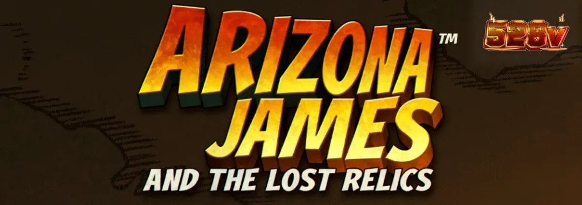 O aventureiro Arizona James em um cenário de deserto com elementos de slot